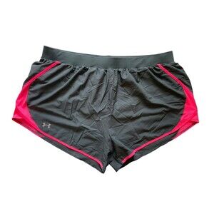 Under Armour Womens Fly By 2.0 Lined Built-in Brief Running Shorts Size 3XL Gray